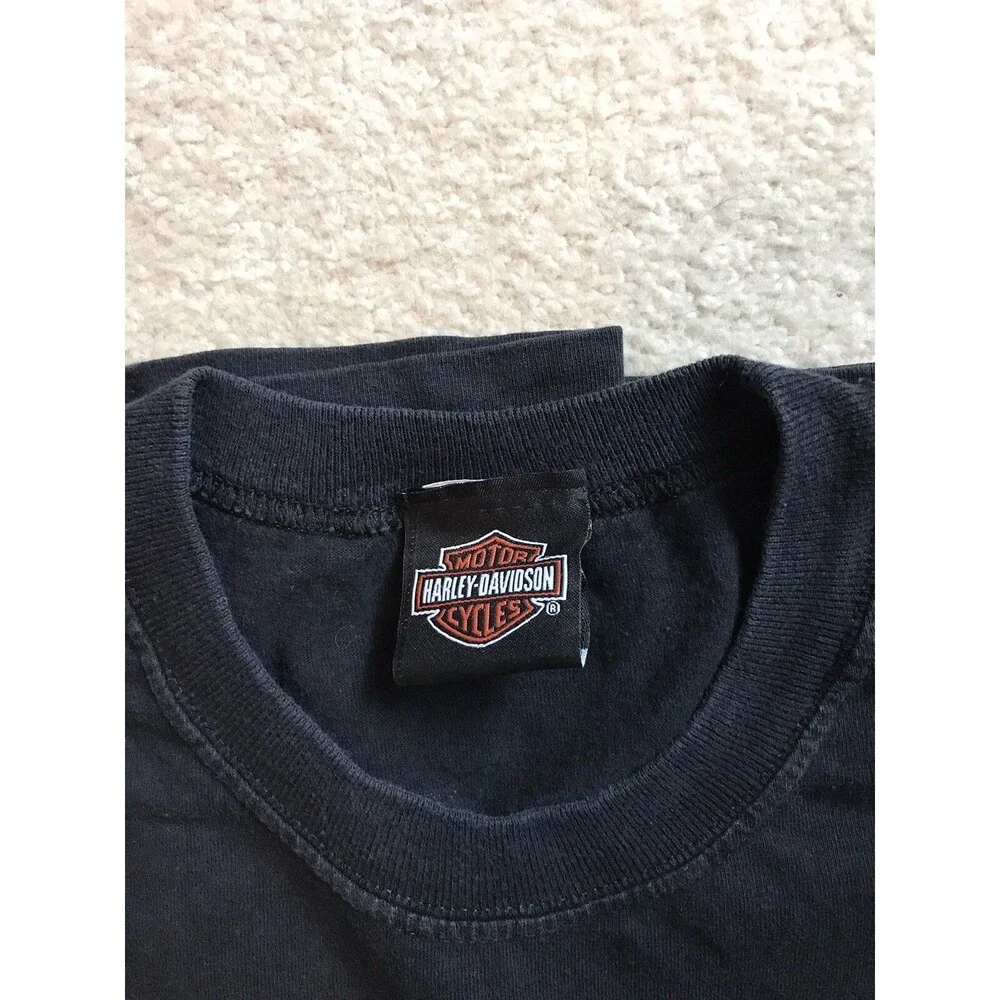 Harley-Davidson Mens Size 2XL T-Shirt Black Sleeveless Eagle Engine Motorcycle - Picture 5 of 12